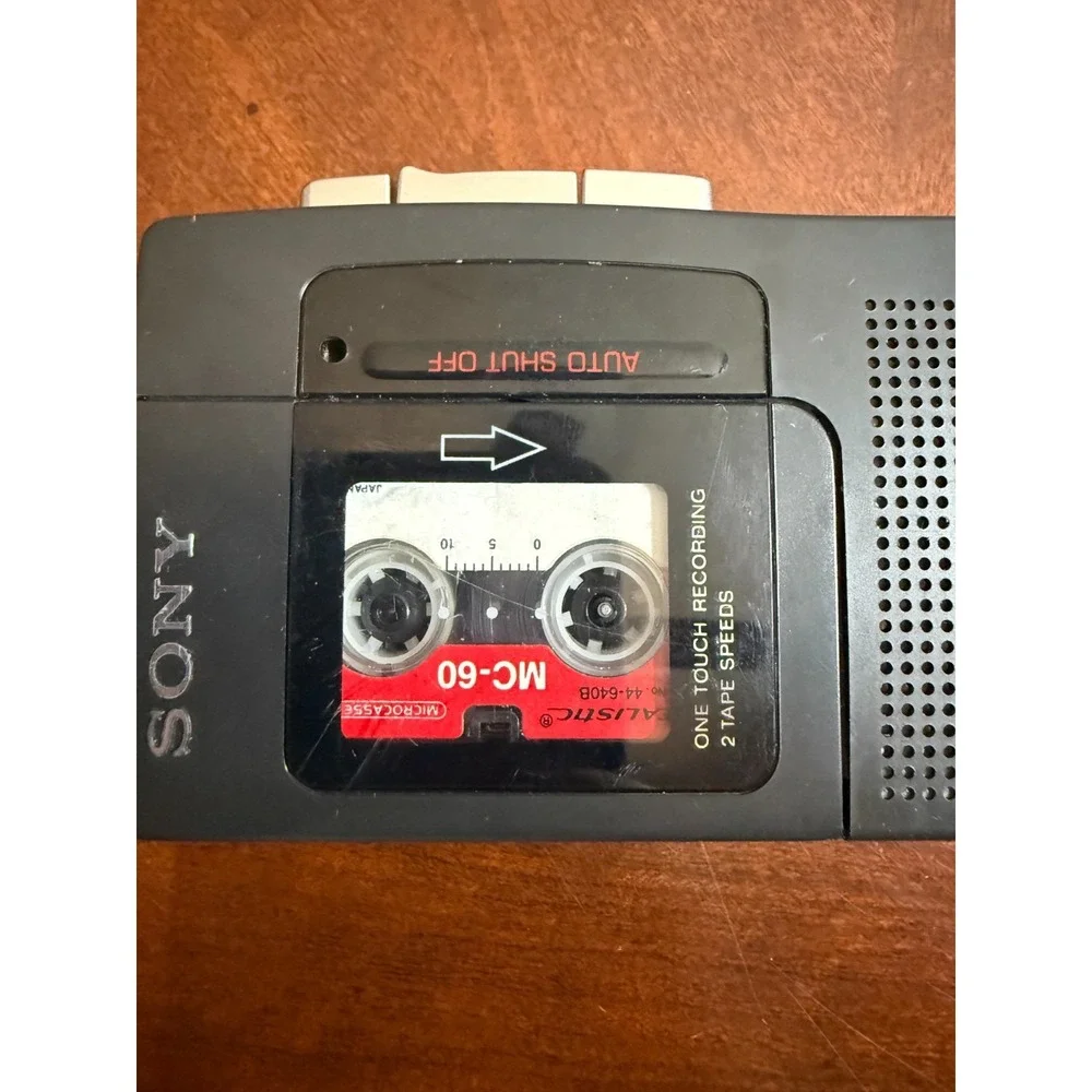 Vintage Sony Microcassette Recorder Auto Shut Off Voice Recorder‎